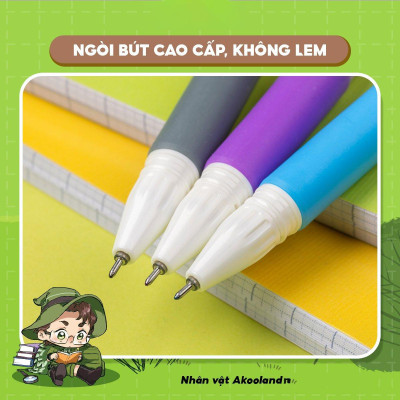 Hộp 20 Bút Gel 0.5 mm - Nhân Vật Akooland Tahi - Thiên Long Gel-012/AK - Mực Tím