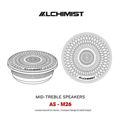 Alchimist AS-M26 – Bộ Loa Mid-Treble HiFi Cao Cấp Cho Hệ Thống 3-Way Ô Tô