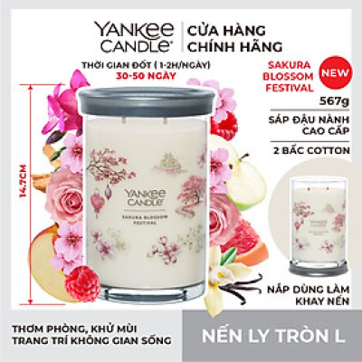 Nến ly tròn sáp đậu nành Yankee Candle size L (567g) - Sakura Blossom Festival