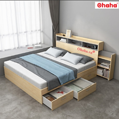 Giường ngủ gỗ công nghiệp cao cấp OHAHA  - GC034