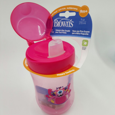 Cốc tập uống đầu mềm Silicone 270ml nhiều màu mẫu mới (9m+) 91001