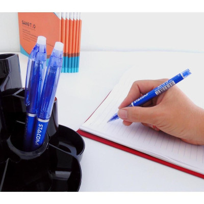 Bút Bi Stacom Xóa Được Mực Gel Nắp Đậy 0.7.mm GP101E-C - Màu Xanh