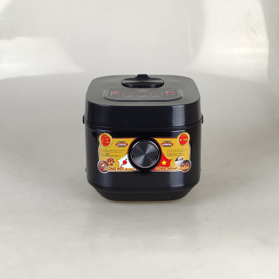 Nồi cơm điện tử lòng niêu 1.8L Ladomax màu đen, công suất 700W, tráng men chống dính-Hàng chính hãng