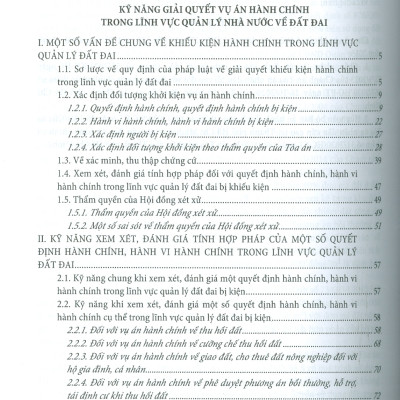 Kỹ Năng Giải Quyết Vụ Án Hành Chính Trong Lĩnh Vực Quản Lý Đất Đai Và Thực Tiễn Xét Xử Của Toà Án Nhân Dân - Tái Bản Lần Thứ Nhất, Có Sửa Đổi, Bổ Sung Theo Luật Đất Đai Năm 2024 