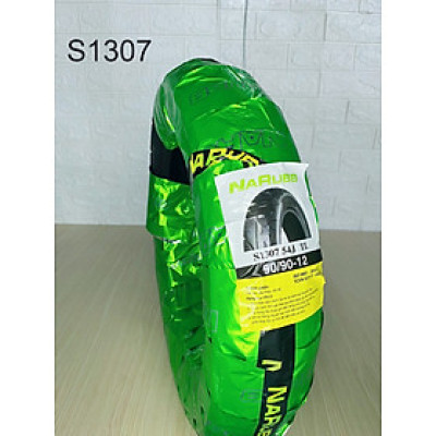 Vỏ trước các dòng xe LEAD, XE MÁY ĐIỆN 90\90-12 S1307 4PR 54J TL hiệu NARUBB không sử dụng ruột