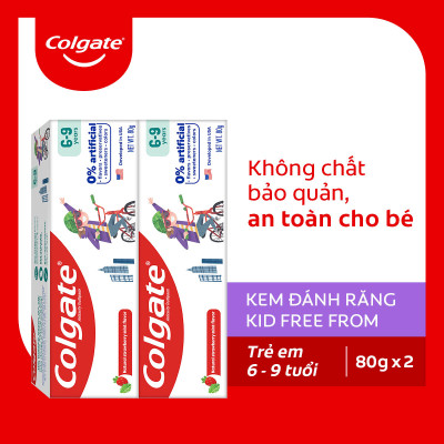 Bộ đôi kem Đánh Răng Colgate Trẻ em thiên nhiên 6-9 tuổi 80G
