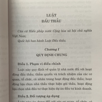 Luật Đấu Thầu (hiệu lực thi hành từ ngày 01/01/2024)