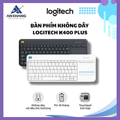 Bàn Phím Không Dây Logitech K400 PLUS sẵn hai màu Đen và Trắng - Hàng Chính Hãng