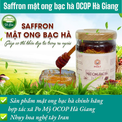SAFFRON MẬT ONG BẠC HÀ OCOP HÀ GIANG CHÍNH HÃNG, MẬT ONG BẠC HÀ SAFFRON VIETGAP CHÍNH HÃNG HÀ GIANG