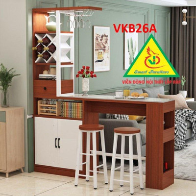 Quầy bar mini kết hợp tủ rượu VKB26A ( không kèm ghế) - Nội thất lắp ráp Viendong Adv