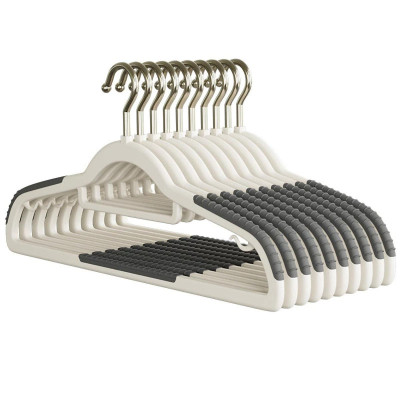 Combo 10 Móc Treo Quần Áo Chống Trượt Biến Dạng Quần Áo, Móc Áo Nhựa Cao Cấp Chịu Tải Lớn