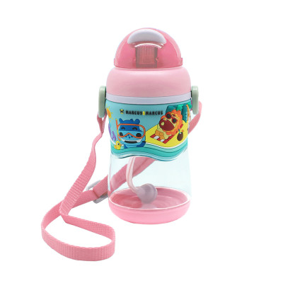 Bình uống nước có ống hút cho bé Tritan 2-Stage Marcus & Marcus, từ 12 tháng - Hồng