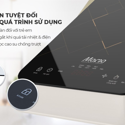 Bếp Từ Đơn Điện Tử Cảm Ứng Sunhouse MAMA SHD6860 Tặng Kèm Nồi Lẩu Inox - Hàng Chính Hãng