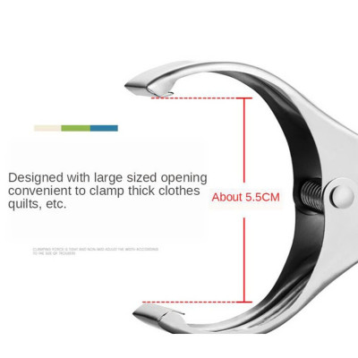 COMBO 5 Kẹp 9cm Miệng Lớn Kẹp Phơi Quần Áo Chăn Mền Inox Chống Gió