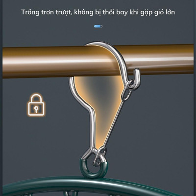 Móc Treo Đồ Lót Khăn Tất 10 Kẹp Inox, Móc Kẹp Phơi Quần Ao Đa Năng Tiết Kiệm Diện Tích, Chất Liệu Không Gỉ