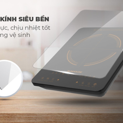 Bếp Từ Đơn Sunhouse SHD6803 (2000W) - Kèm Nồi Lẩu - Hàng Chính Hãng