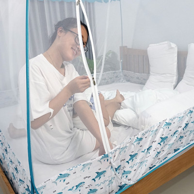 Màn Chụp , Mùng Chụp Cao Cấp Mộc Miên Đỉnh Rộng  - Mẫu Cá Mập ( Hà Nội )