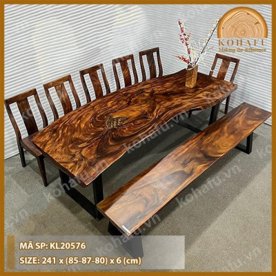 Bàn Dài Me Tây Nguyên Tấm Hiện Đại - KL20576