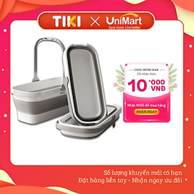 Xô Nhựa Cao Cấp Gấp Gọn Đa Năng Damas, Xô Nước Lau Nhà Vệ Sinh Nhà Cửa  - Chất Liệu Nhựa PP An Toàn Cho Người Tiêu Dùng - Dung Tích 12L Phù Hợp Với Nhiều Nhu Cầu Sử Dụng: Rửa Xe, Câu Cá, Để Đồ Đạc,...Thiết Kế Kèm Quai Xách Tay Thuận Tiện Di Chuyển