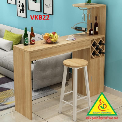 Quầy bar mini kết hợp tủ rượu VKB22 ( không kèm ghế) - Nội thất lắp ráp Viendong Adv