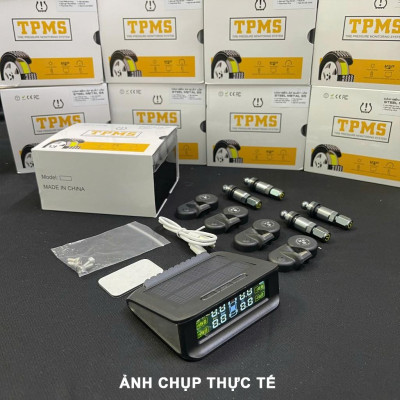 Cảm biến áp suất lốp TPMS STEEL METAL S5 van TRONG TIẾNG VIỆT SẠC NL mặt trời BH 12 tháng vios