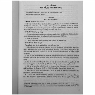 Sách Luật Đất Đai sửa đổi, bổ sung năm 2024 và Các Văn Bản Hướng Dẫn Thi Hành - V2478TP
