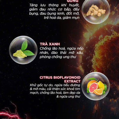 DMAXX thức uống bổ sung vitamin năng lượng không đường DAMODE 90 gói màu đỏ mỗi gói 2,2gr