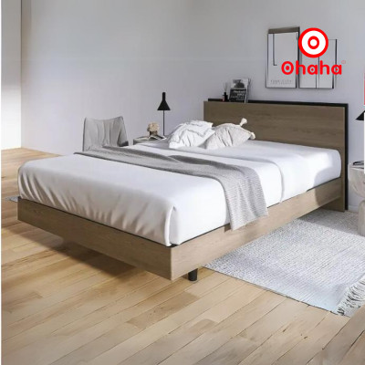 [Miễn phí vận chuyển & lắp đặt] Giường ngủ cao cấp gỗ công nghiệp thiết kế hiện đại Ohaha - GC004