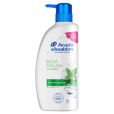 Dầu Gội Head & Shoulders Bạc Hà Mát Lạnh Cool Menthol Anti-Dandruff Shampoo 625ml