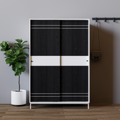 [Happy Home Furniture] TAKO, Tủ quần áo 2 cánh lùa - chân sắt , 120cm x 54cm x 180cm ( DxRxC), TCL_035