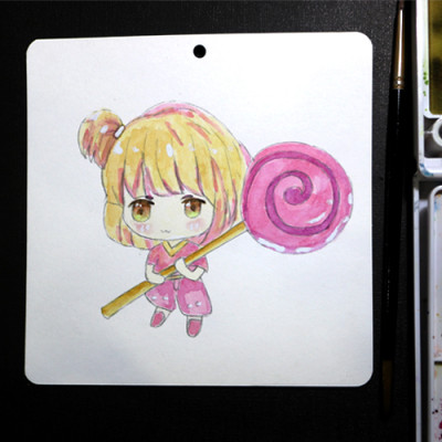 Giấy vẽ màu nước vẽ lên màu ấn tượng giấy dày kích thước (14 x 14) cm bo 4 góc 40 tờ AR516 Green Art - Hàng chính hãng