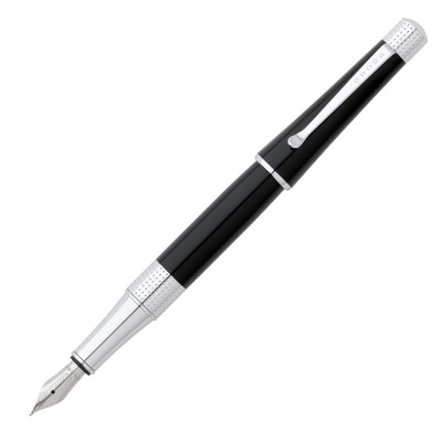 Bút Ký Doanh Nhân Viết Máy Cao Cấp Cross Beverly Sơn Mài màu đen Mạ Chrome Bóng