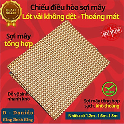 Chiếu điều hòa sợi mây tre đan tổng hợp lót vải không dệt cao cấp hàng xuất khẩu 2 mặt giá rẻ 1m2 1m6 1m8 D Danido