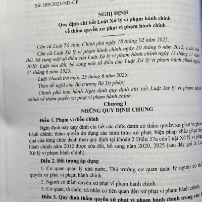 Luật Xử Lý Vi Phạm Hành Chính ( Sửa Đổi, Bổ Sung Năm 2025) Các Quy Định Chi Thiết Và Biện Pháp Thi Hành