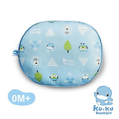 GỐI SƠ SINH HỖ TRỢ ĐẦU 3D THIẾT KẾ RÃNH CÔNG THÁI HỌC CHO BÉ TỪ 0M+ KUKU KU2078/KU2079