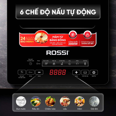 Bếp Từ Đơn Tân Á Đại Thành Rossi RS-1020CE01 Kèm Nồi - Hàng Chính Hãng Bảo Hành 24 Tháng