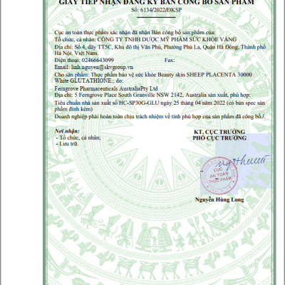 Viên Uống Trắng Da Dr Natural Beauty Skin Sheep Placenta 30000 White Glutathione