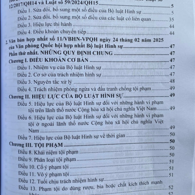 Bộ Luật Hình sự ( Sửa đổi, bổ sung năm 2025 ) - Bộ Luật Tố Tụng Hình Sự ( Sửa đổi, bổ sung năm 2025 )