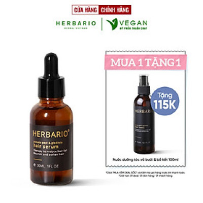Serum mọc tóc vỏ bưởi & bồ kết Herbario 30ml pomelo giúp tóc mọc nhanh giảm rụng tóc thuần chay