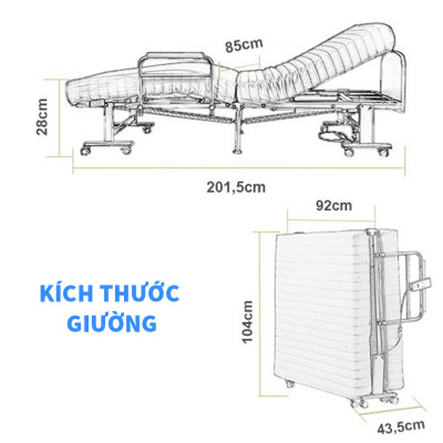 Giường gấp Tự động - Giường xếp điều khiển- Sofa giường gấp gọn thông minh -HQ85