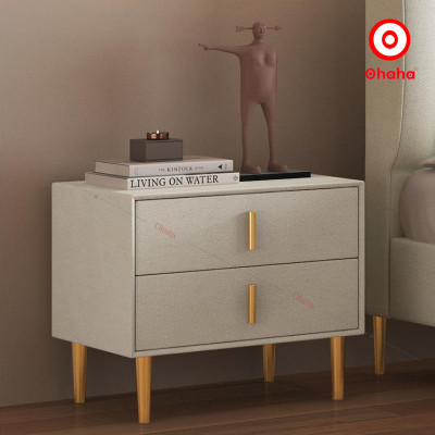 [Miễn phí lắp đặt và vận chuyển] Giường ngủ bọc nỉ cỡ lớn kết hợp gỗ cao cấp chống ẩm Có Tab / Không Tab đầu giường Ohaha - GN026