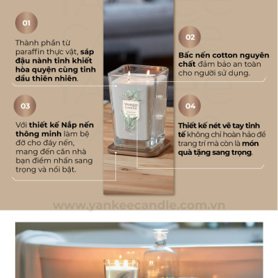 Nến ly vuông Elevation size L - Exotic Bergamot (552g)