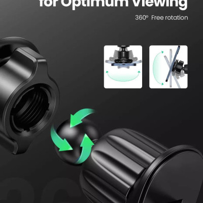 Ugreen UG80869LP352TK 2 trong 1 Màu Đen Giá đỡ điện thoại trên ô tô hoặc để bàn - HÀNG CHÍNH HÃNG
