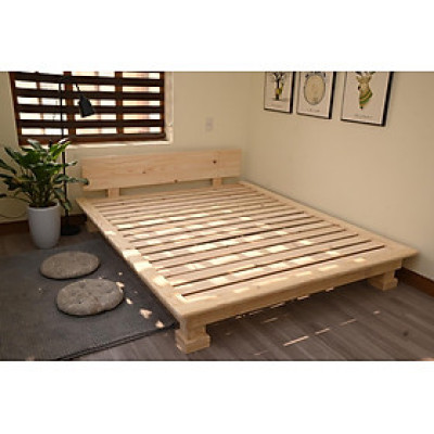 Giường ngủ gỗ CT17 Juno Sofa màu gỗ tự nhiên 