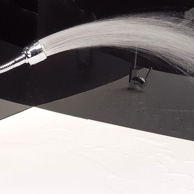 Vòi rửa chén nóng lạnh cần lò xo Đồng mạ Chrome Eurolife EL-KM03 (Trắng bạc)