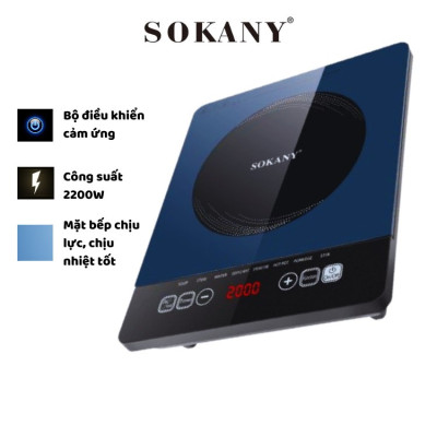 Bếp điện từ CẢM ỨNG SOKANY SK-07048 công suất 2200W, bếp từ đơn đa năng với 8 chế độ nấu - HÀNG CHÍNH HÃNG