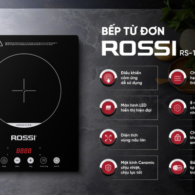 Bếp Từ Đơn Tân Á Đại Thành Rossi RS-1020CC01 Kèm Nồi - Hàng Chính Hãng Bảo Hành 24 Tháng