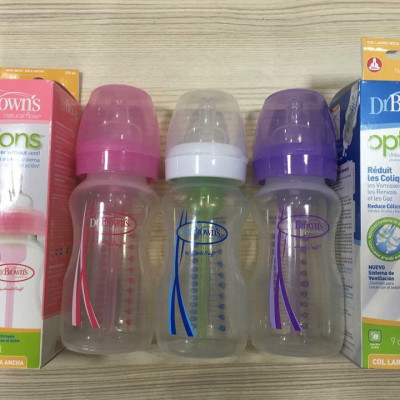 Bình sữa cổ rộng 270ml nhựa pp options Dr.Brown