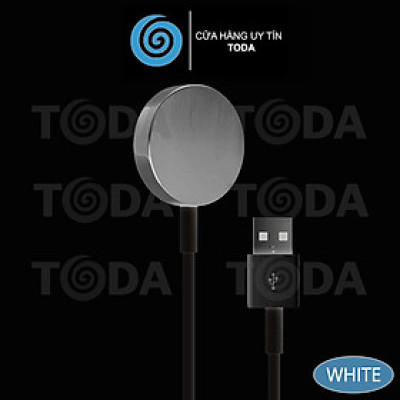 Cáp Sạc Đế Sạc Kim Loại cho Apple Watch Series 1.2.3.4.5.6.7.8.9.SE12.10 / Apple Watch Ultra 1&2 USB A (Màu Trắng) - Hàng Chính Hãng