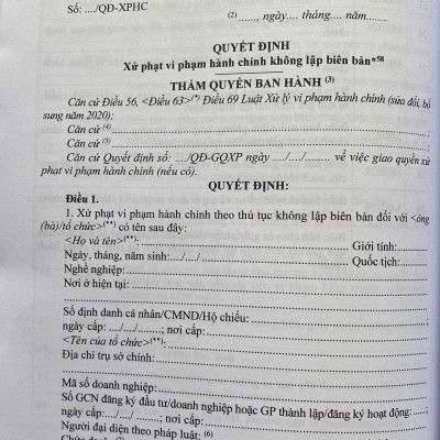 Luật Xử Lý Vi Phạm Hành Chính ( Sửa Đổi, Bổ Sung Năm 2025) Các Quy Định Chi Thiết Và Biện Pháp Thi Hành